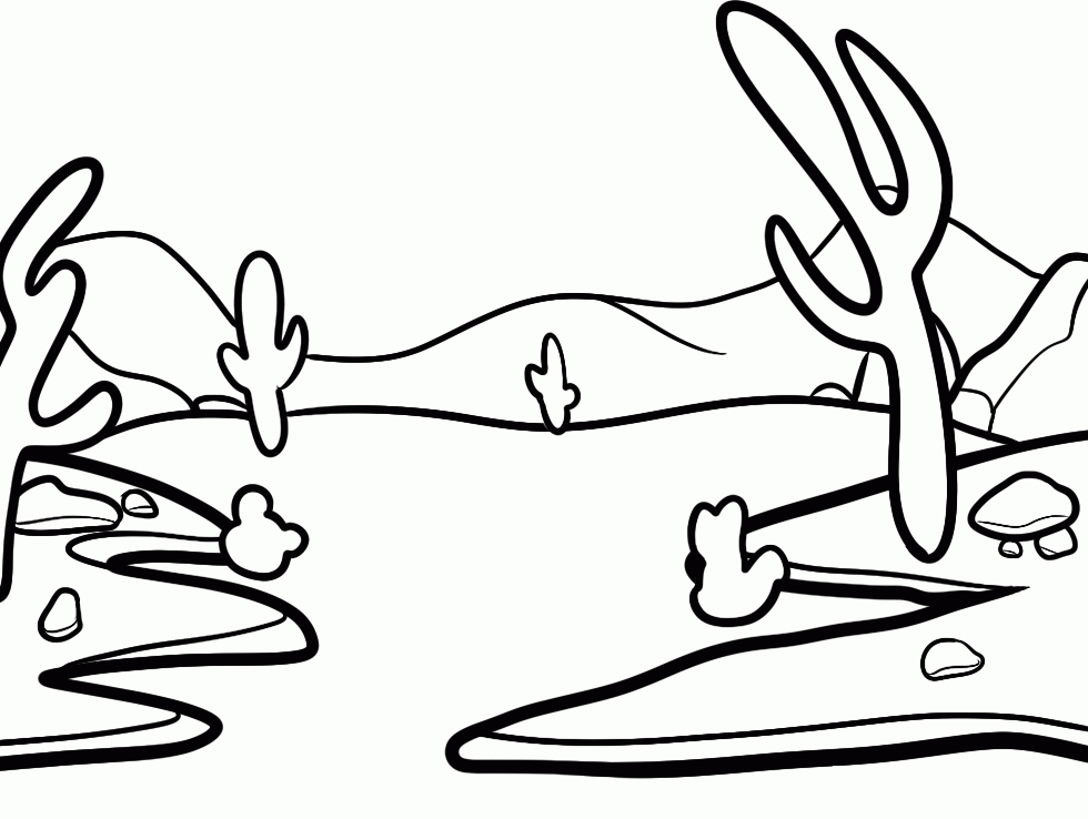 Desert Coloring Pages