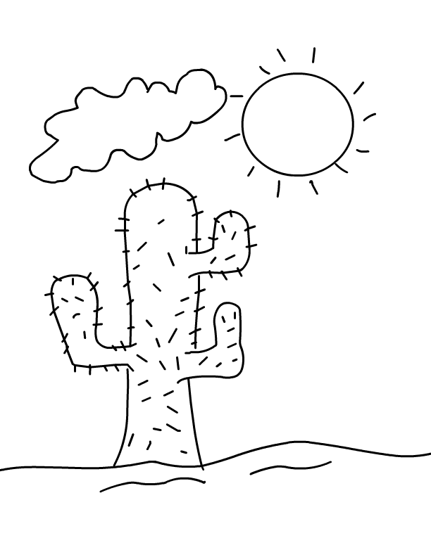 Desert Coloring Pages