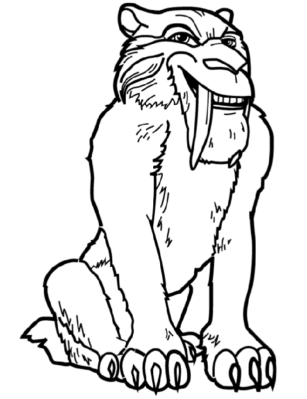 Diego Ice Age Coloring Pages