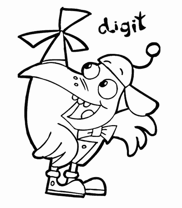 Digit Cyberchase Coloring Pages