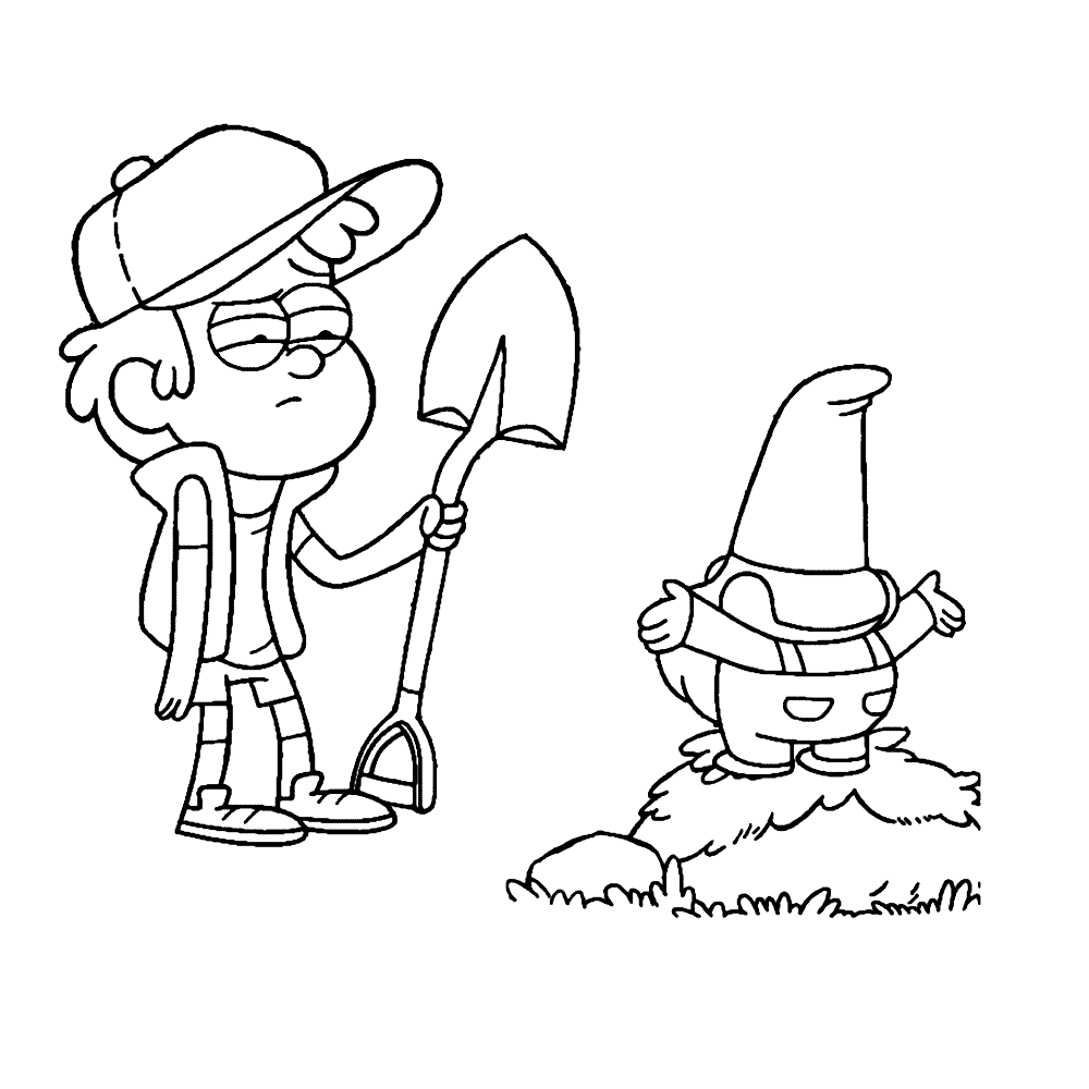 Dipper Gravity Falls Coloring Page