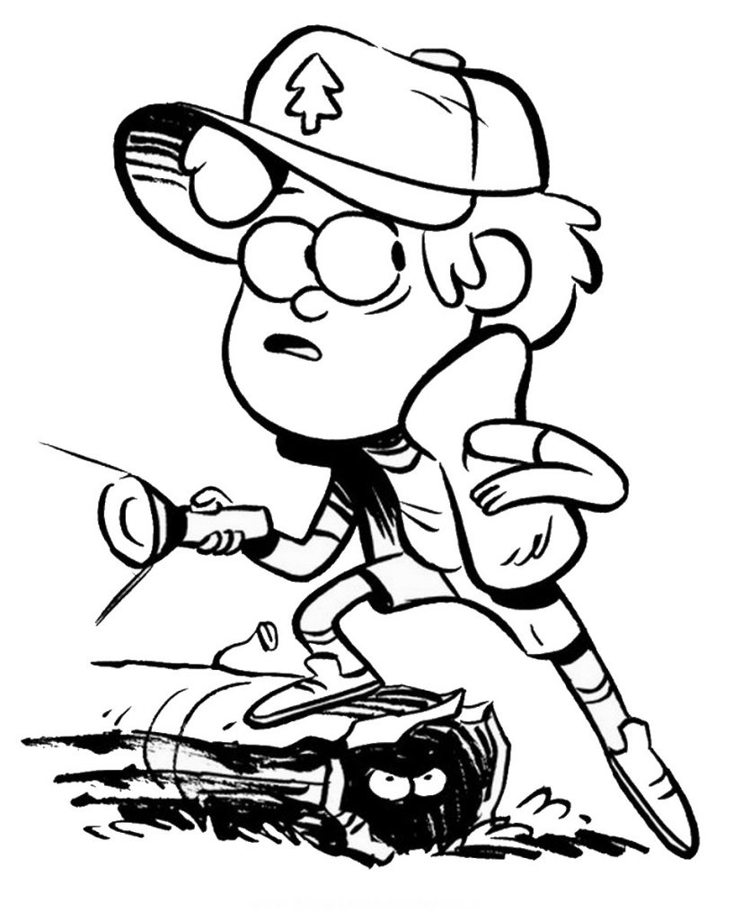 Dipper Pines Gravity Falls Coloring Page