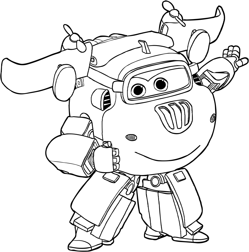 Donnie - Super Wings Coloring Pages