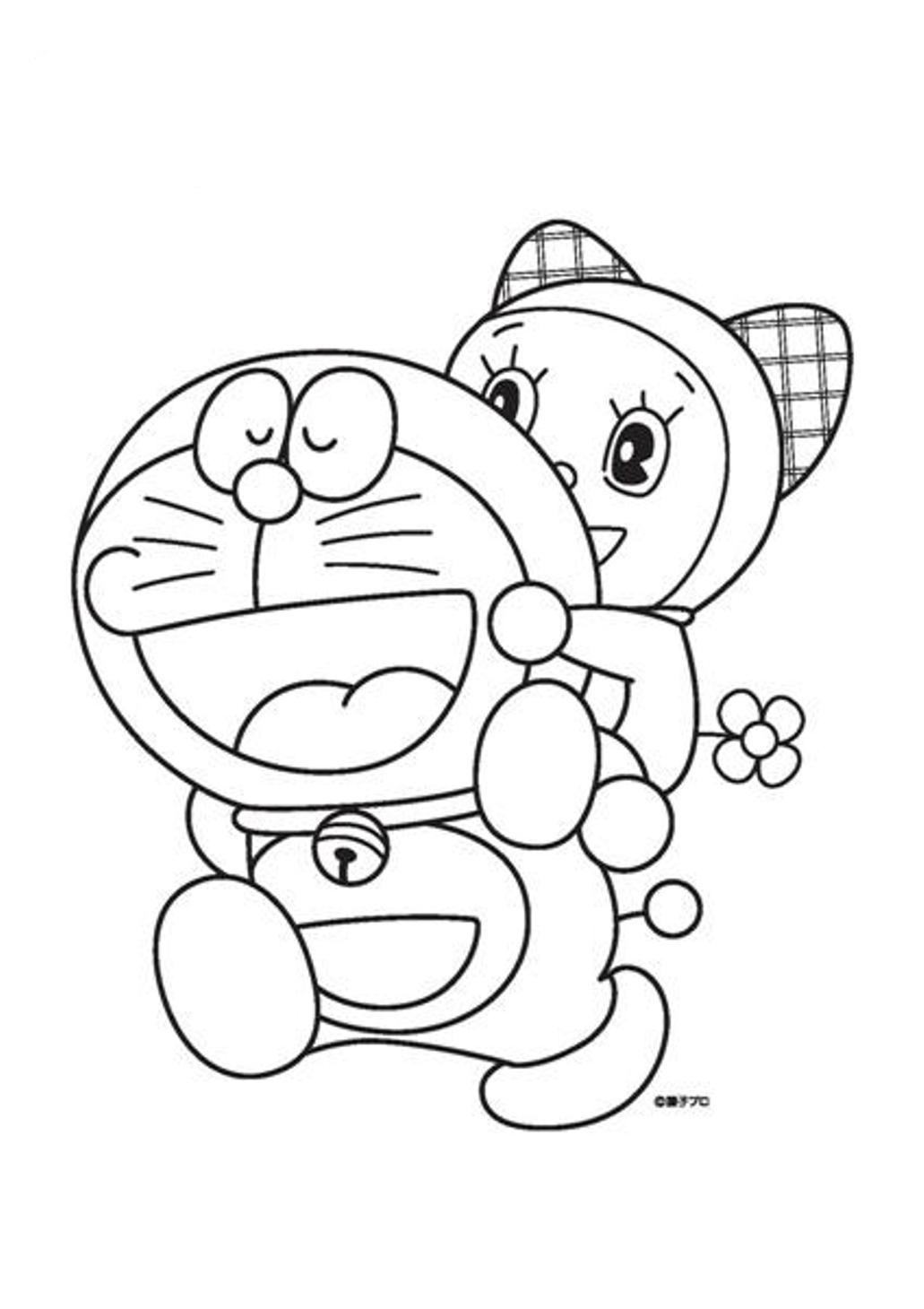 Dorami Piggeyback Coloring Page