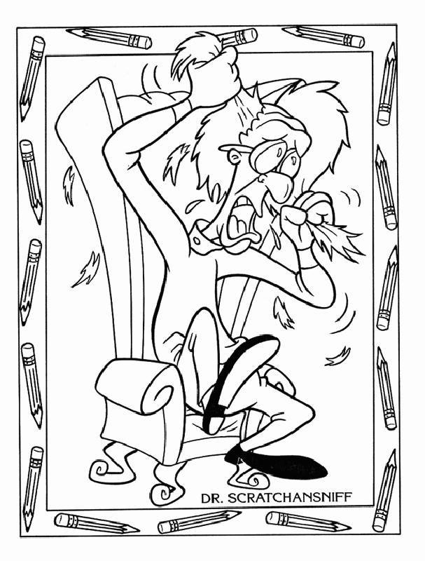 Dr Scratchansniff Animaniacs Coloring Pages