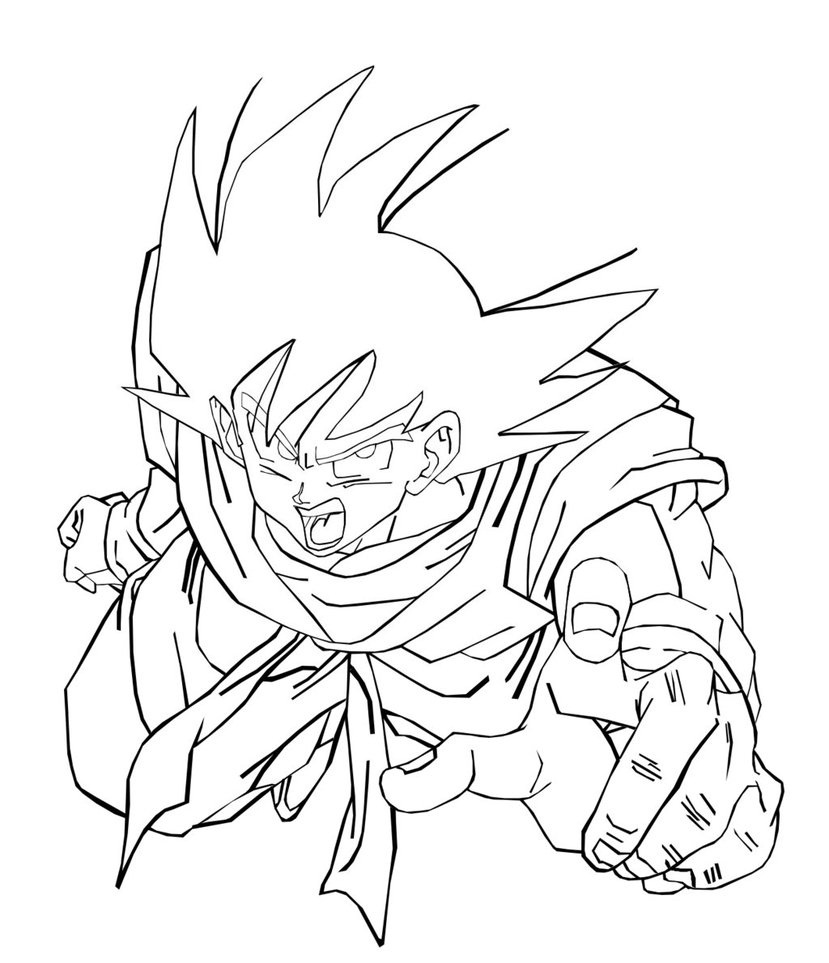 Dragon Ball Z Coloring Pages of Goku