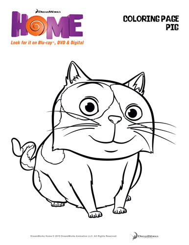 Dreamworks Home Coloring Page - Oh