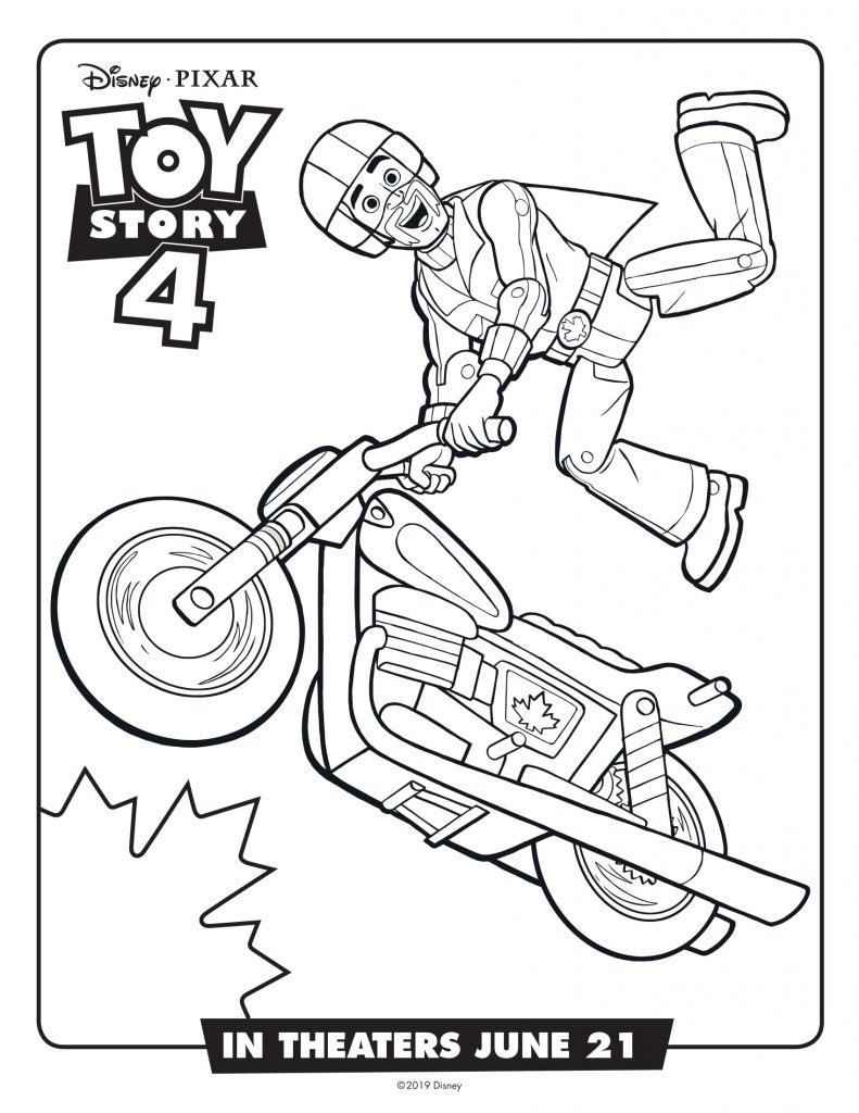 Duke Caboom - Toy Story 4 Coloring Pages