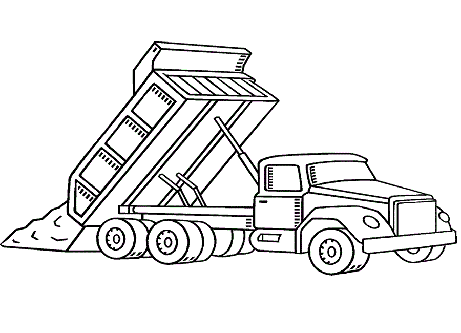 Dumptruck Coloring Page