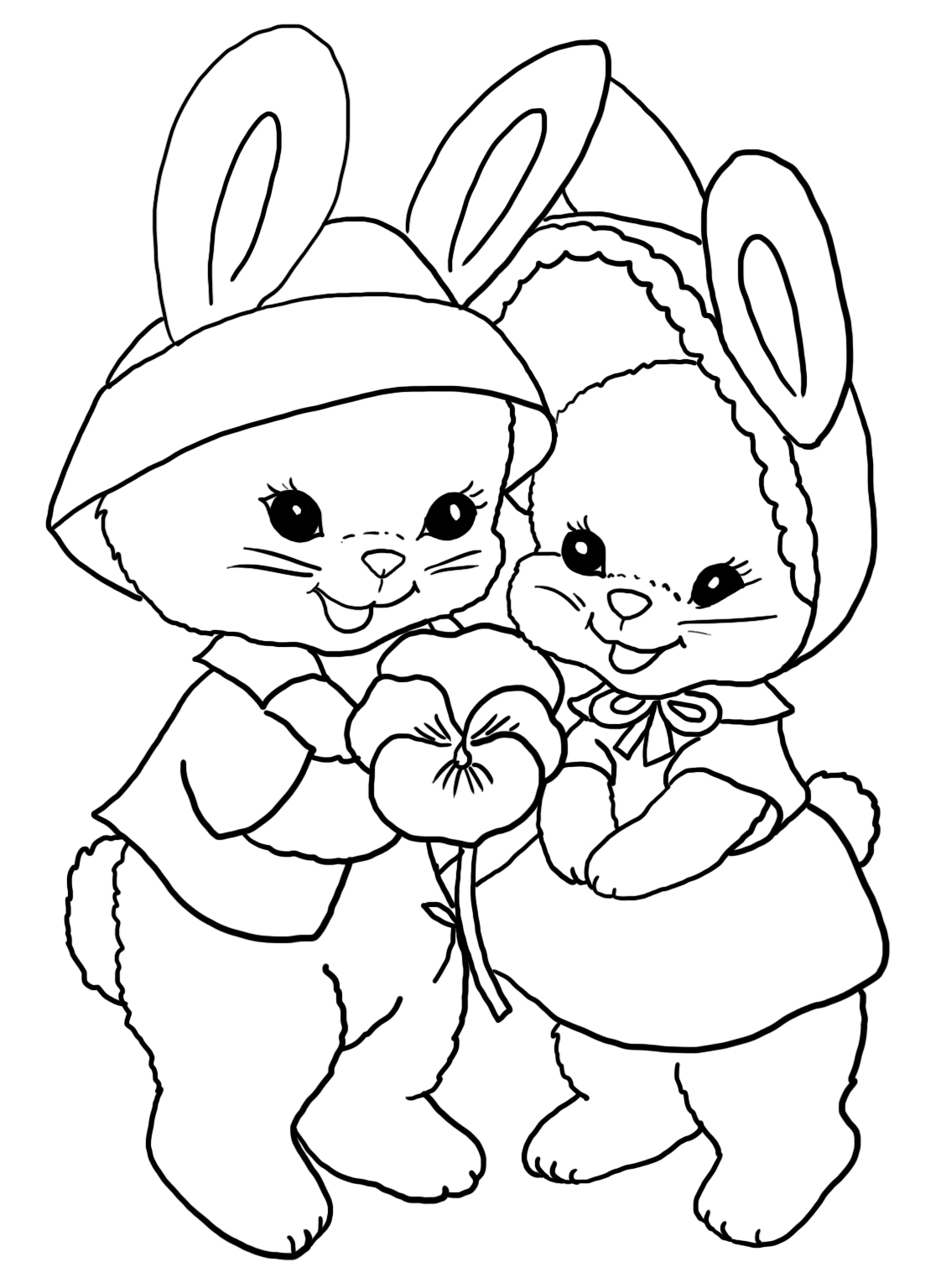 Easter Pansy Coloring Pages