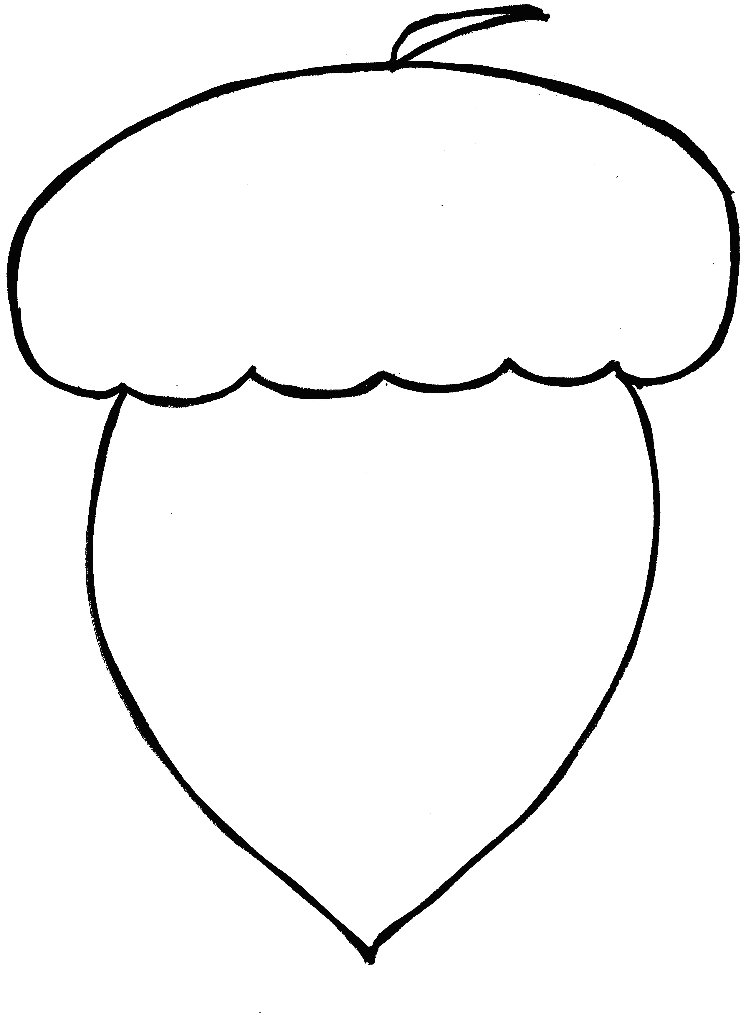 Easy Acorn Coloring Pages