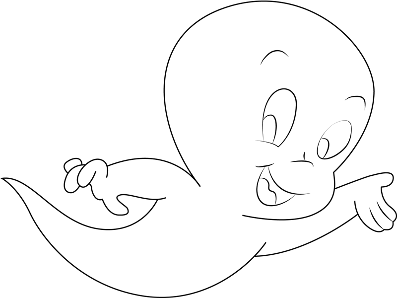 Easy Casper Coloring Pages