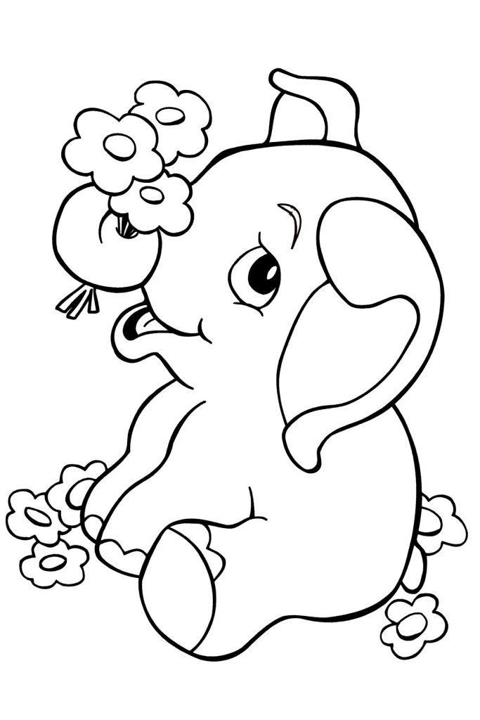 Elephant - Jungle Coloring Pages