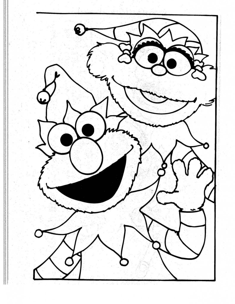 Elmo and Abby Coloring Pages