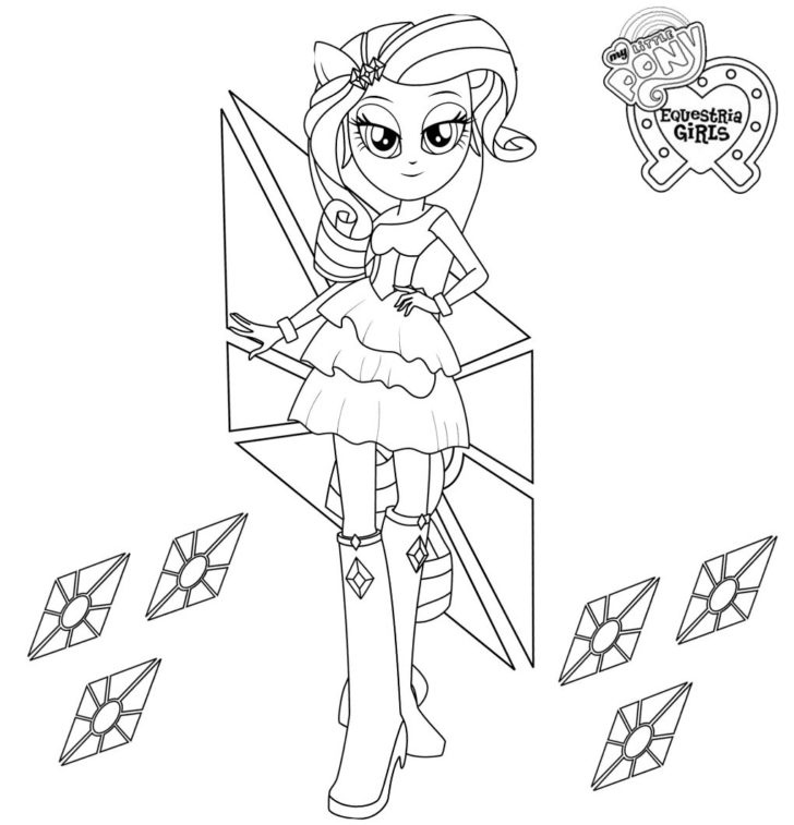 Equestria Girls Rarity Coloring Page