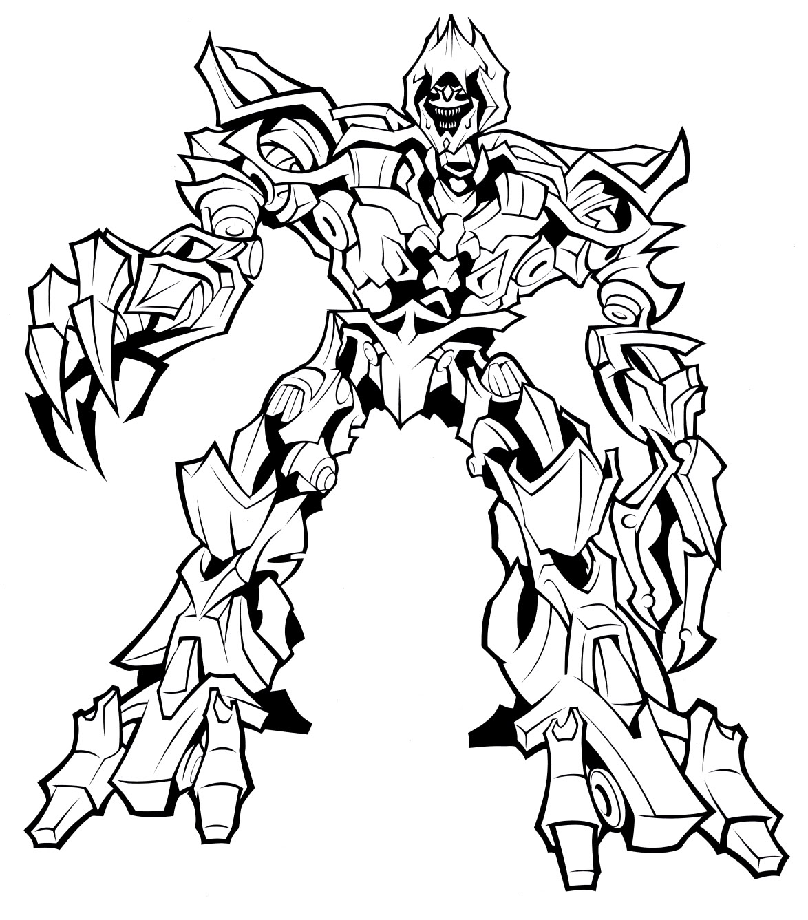 Evil Megatron Coloring Pages