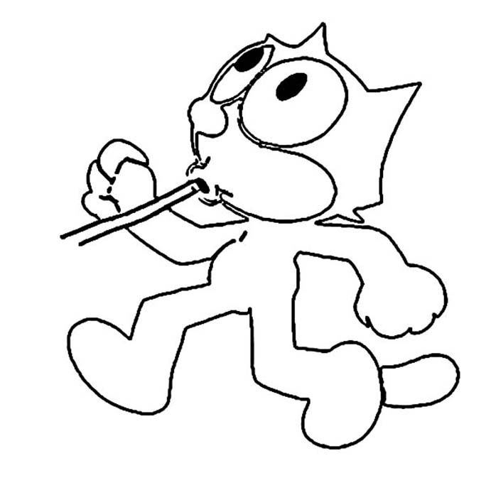 Felix Whistling Coloring Page