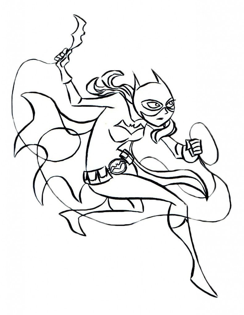 Female Superhero Coloring Pages - Batgirl