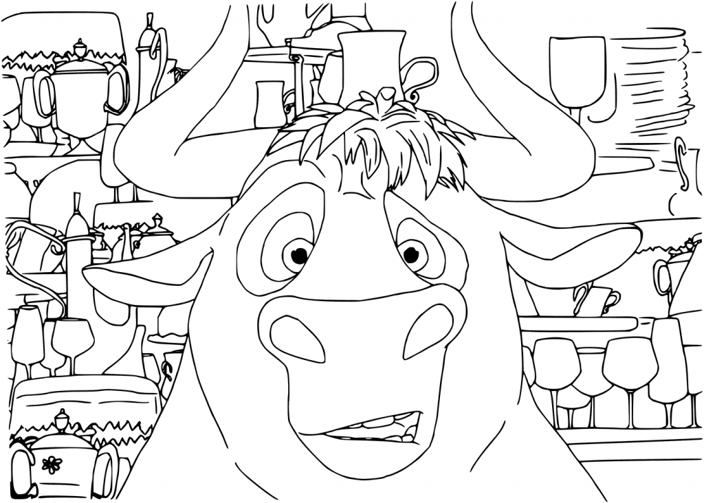 Ferdinand Movie Coloring Page