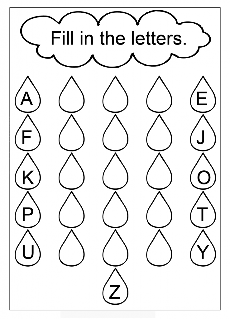 Fill in Letters Alphabet Worksheet