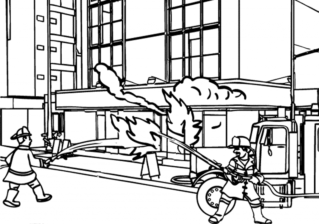 Fire Fighters Coloring Page
