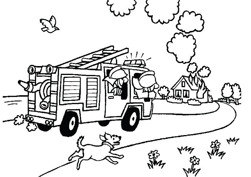 Fire Truck Coloring Pages