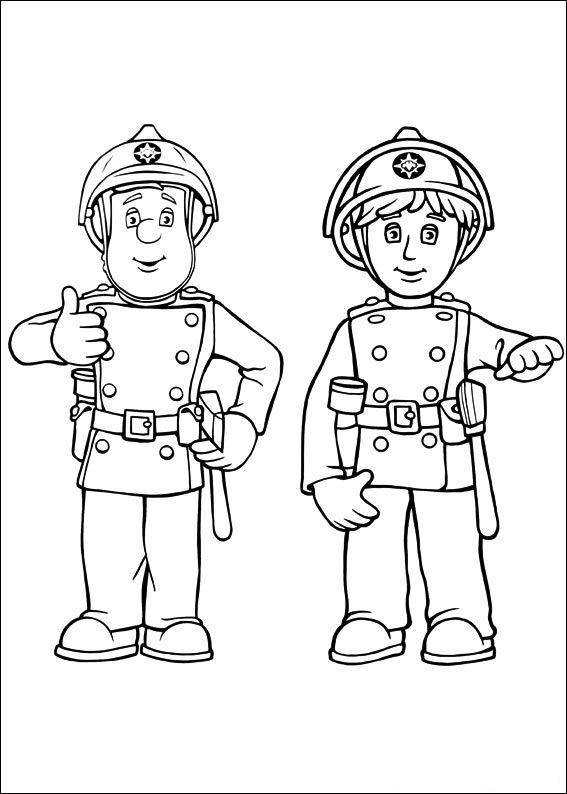 Fireman Sam And Penny Coloring Page