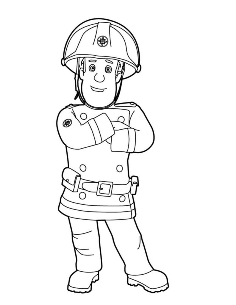 Fireman Sam Coloring Page