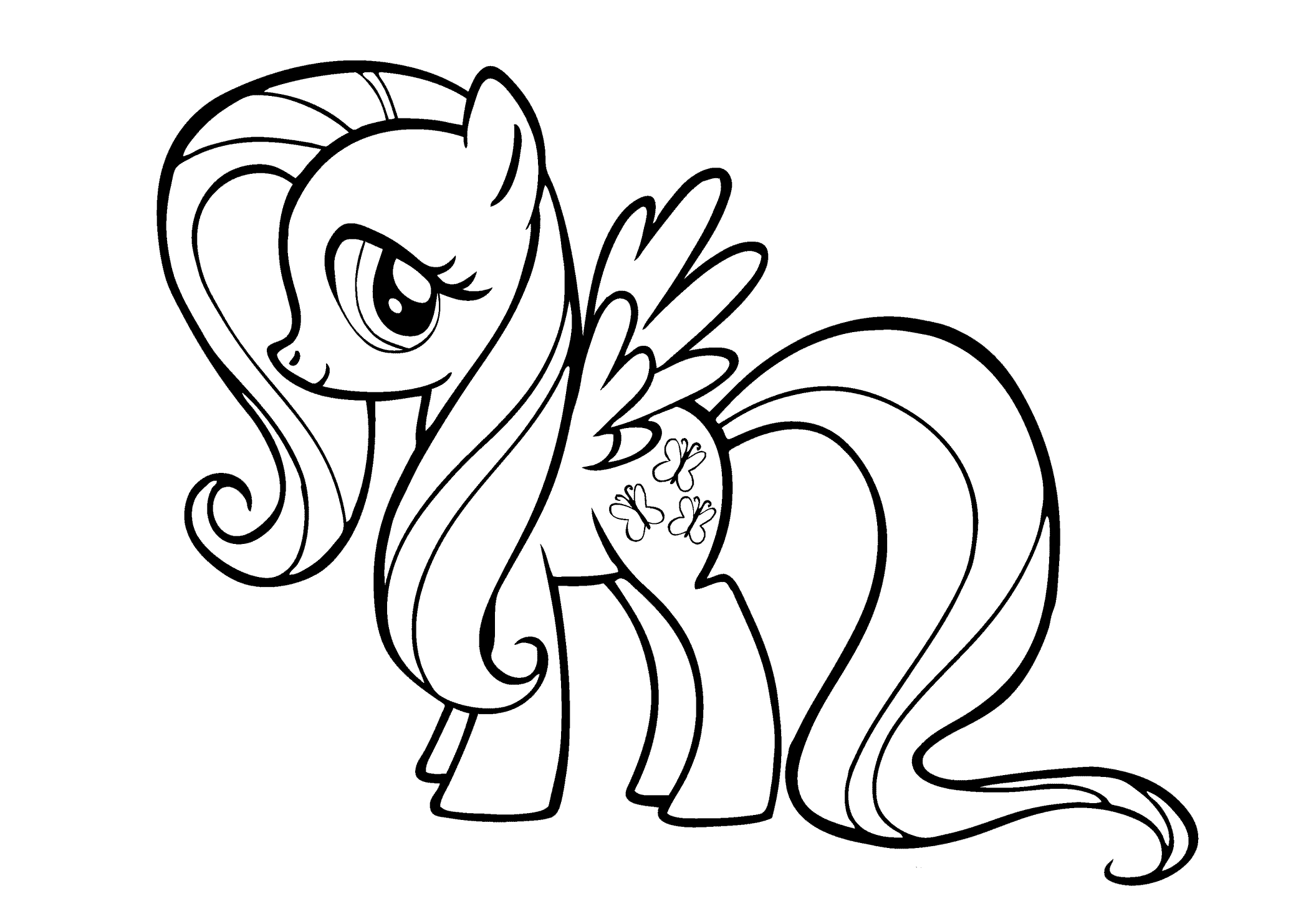 Fluttershy Coloring Page