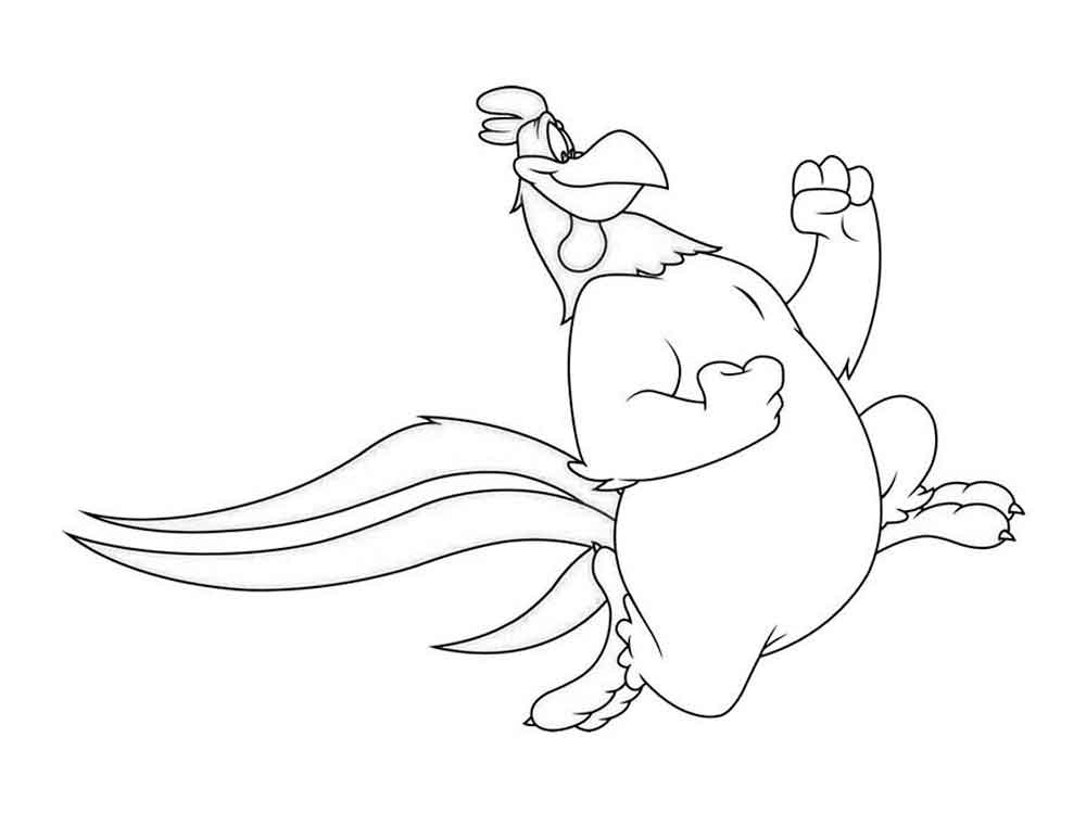 Foghorn Leghorn Running Coloring Page