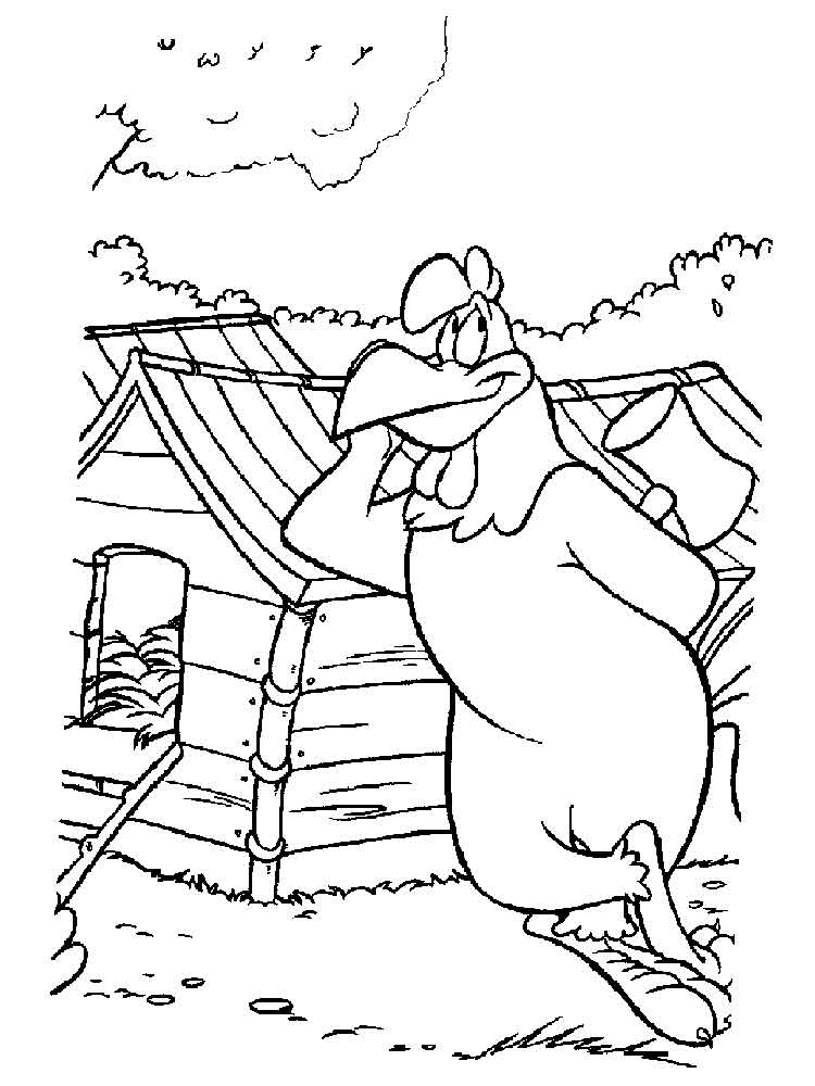 Foghorn Leghorn Scene Coloring Pages