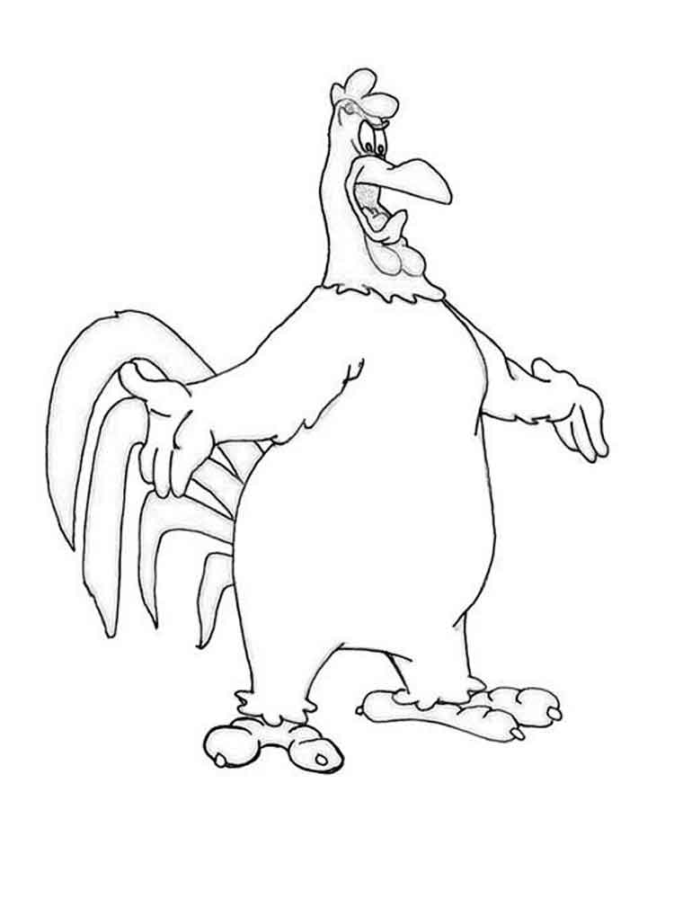 Foghorn Leghorn Talking Coloring Page