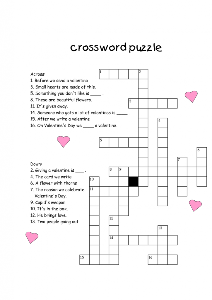 Free Crossword Puzzles For Kids