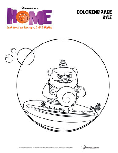 Free Dreamworks Home Coloring Pages