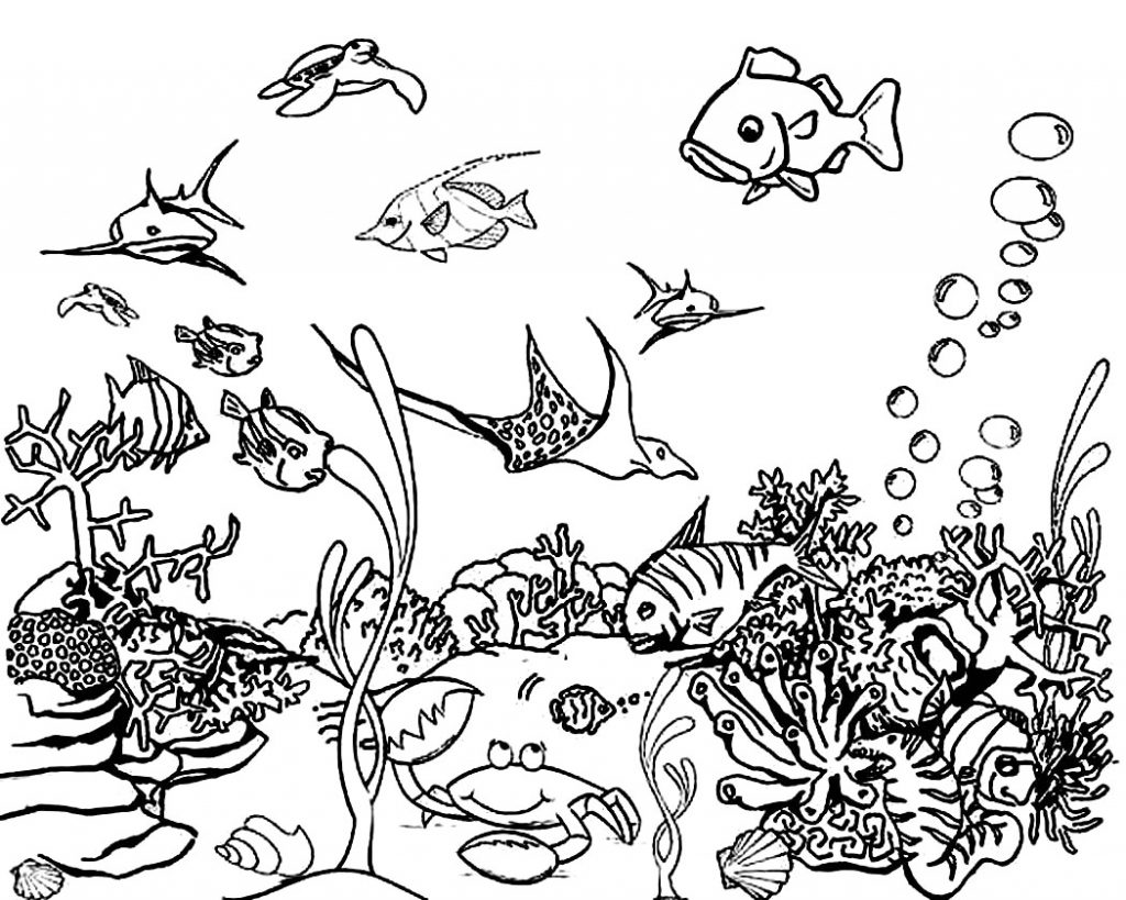 Free Ocean Scene Coloring Pages