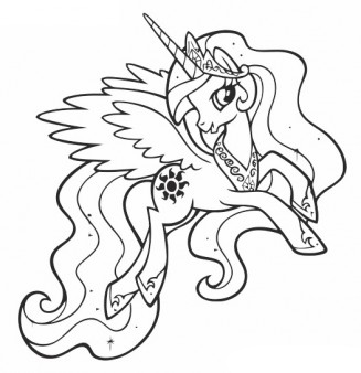 Free Princess Celestia Coloring Page