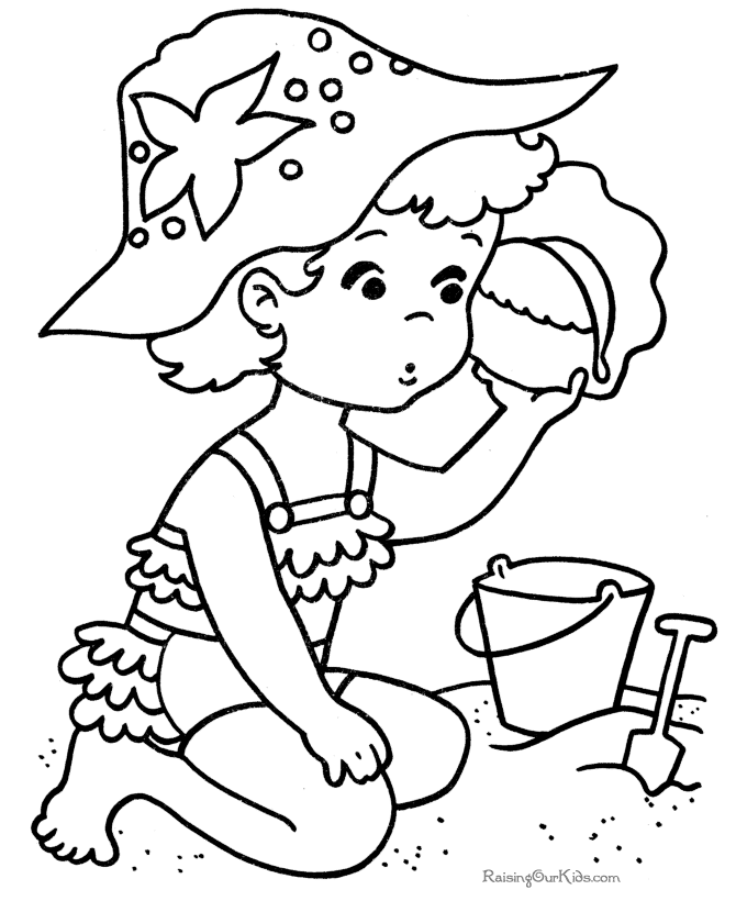 Free Printable Beach Coloring Pages