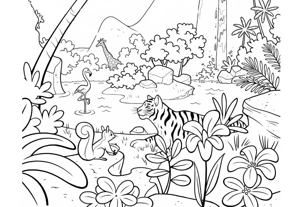 Free Printable Jungle Coloring Pages