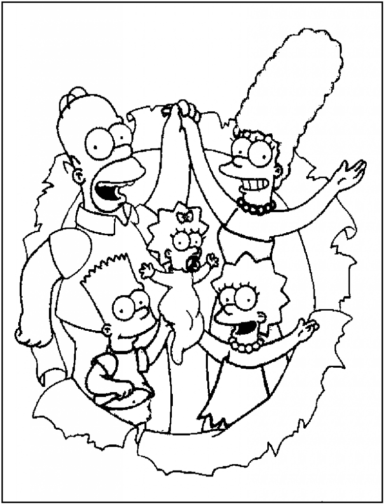 Free Simpsons Coloring Pages