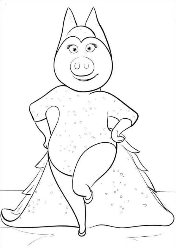 Free Sing Coloring Page