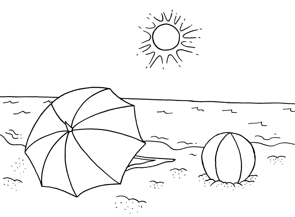 Fun Beach Coloring Pages