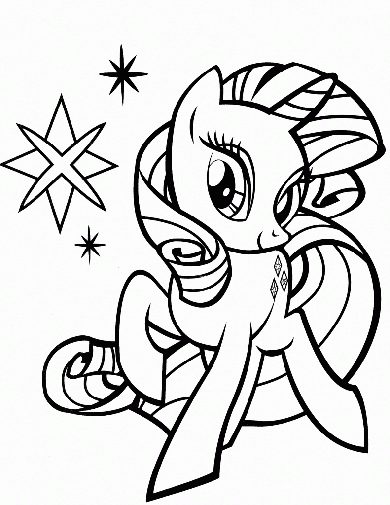 Fun Rarity Coloring Pages