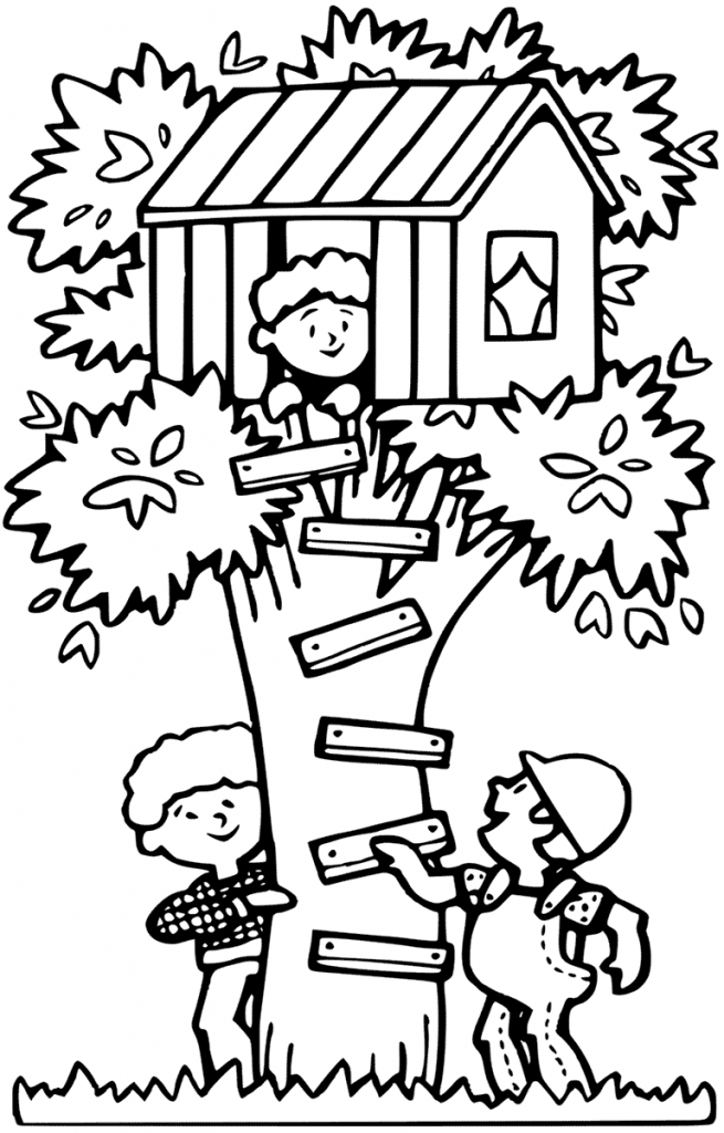 Fun Treehouse Coloring Pages
