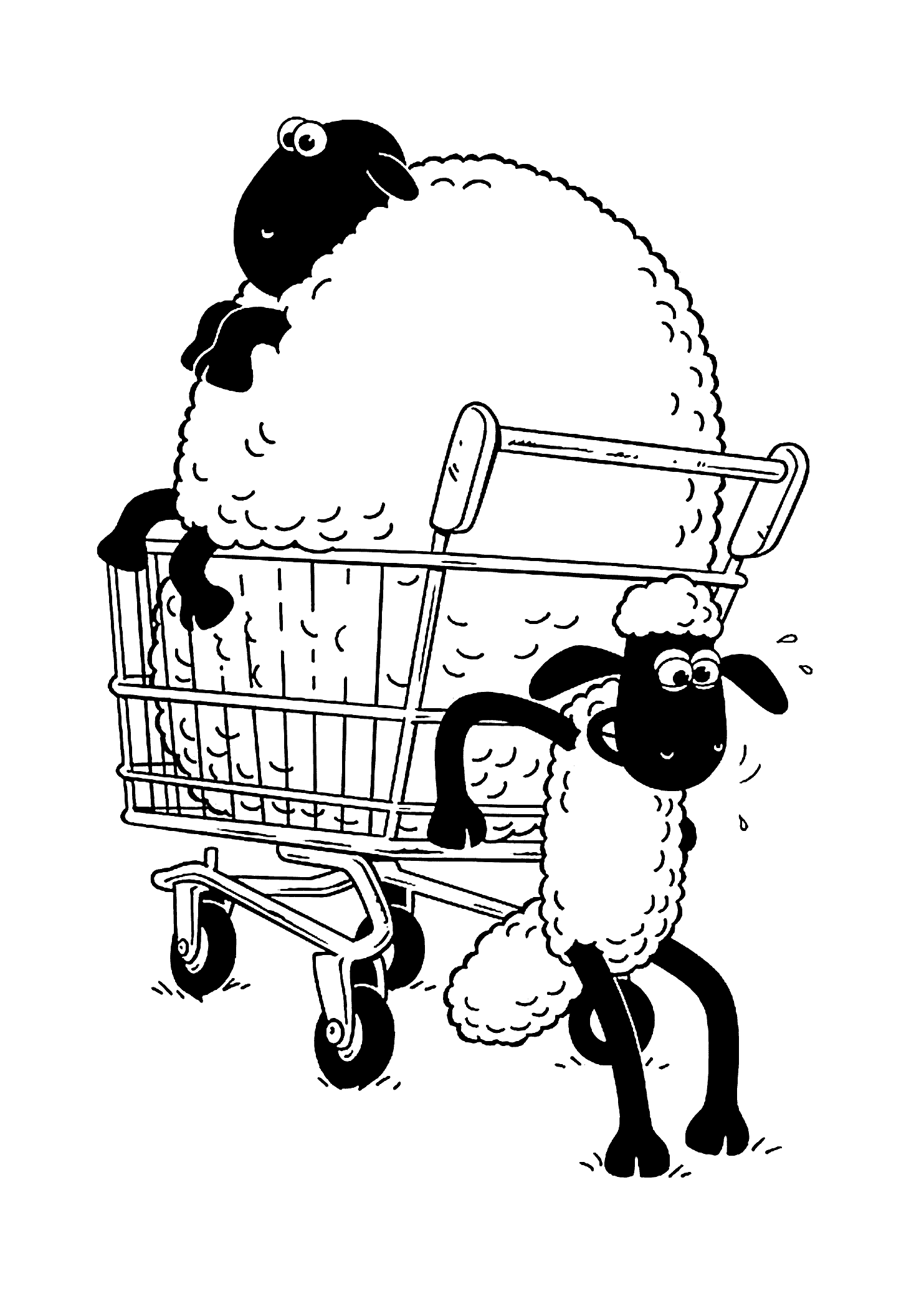 Funny Shaun The Sheep Coloring Pages