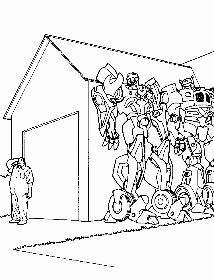 Funny Transformers Bumblebee Coloring Page