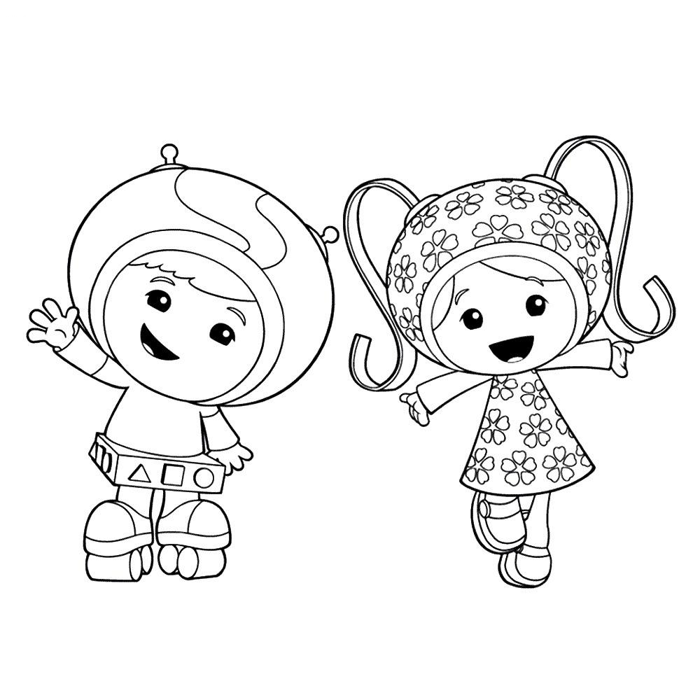 Geo and Milli Team Umizoomi Coloring Pages