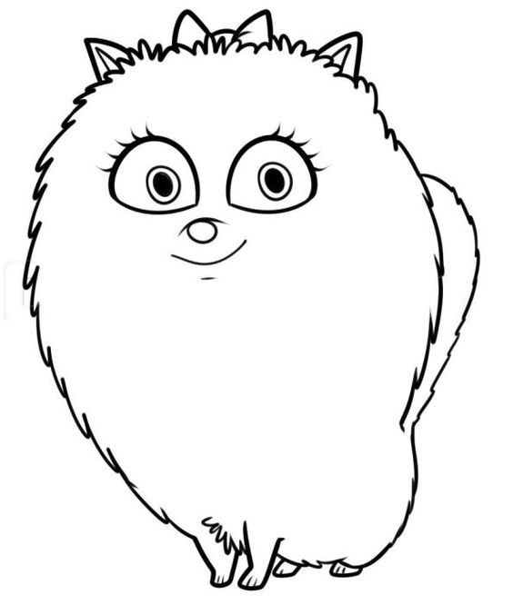 Gidget The Secret Life of Pets Coloring Pages