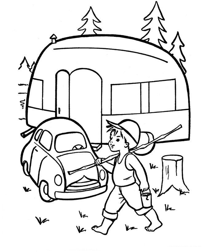 Goin Fishin Coloring Page