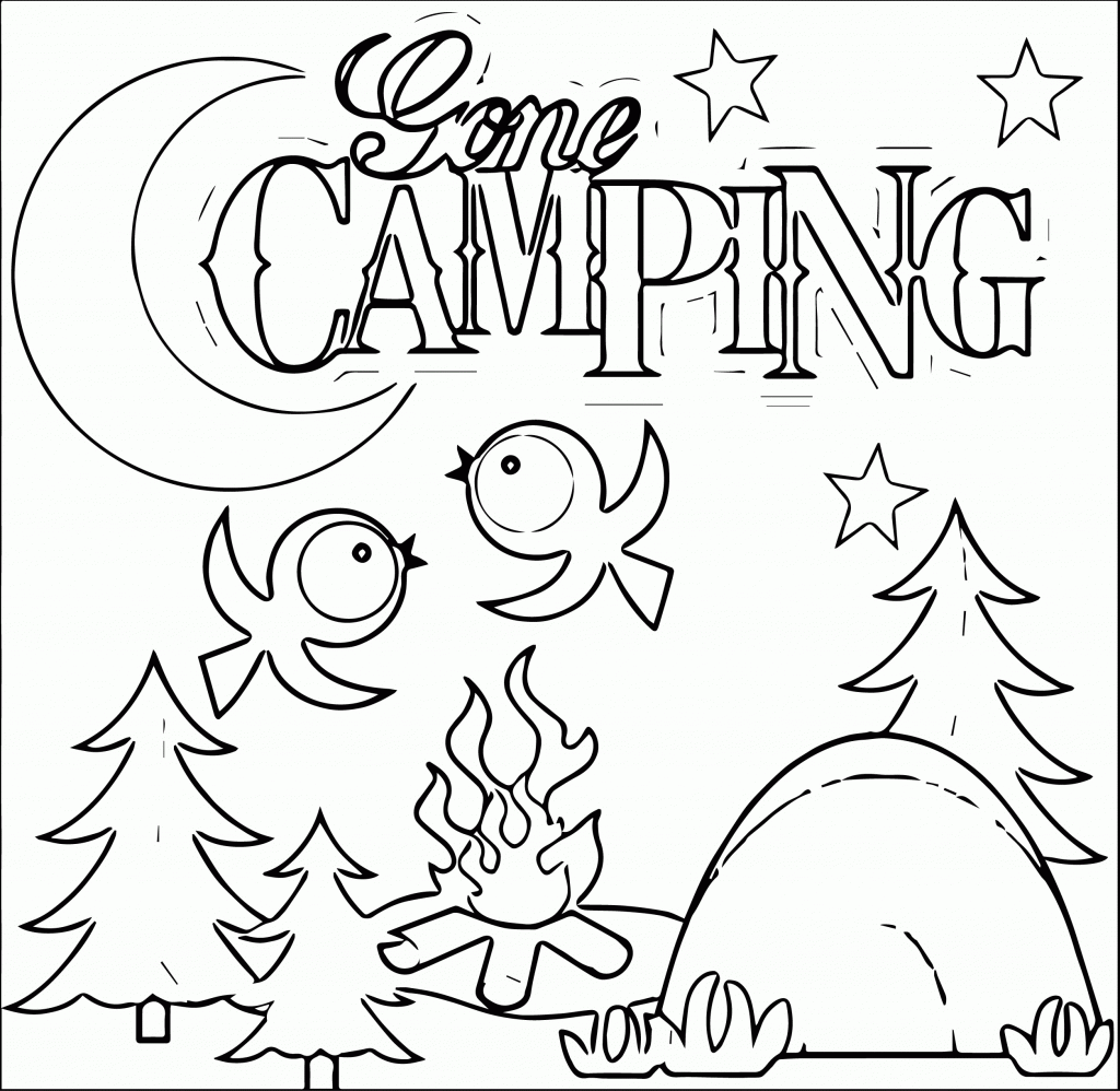 Gone Camping Coloring Page