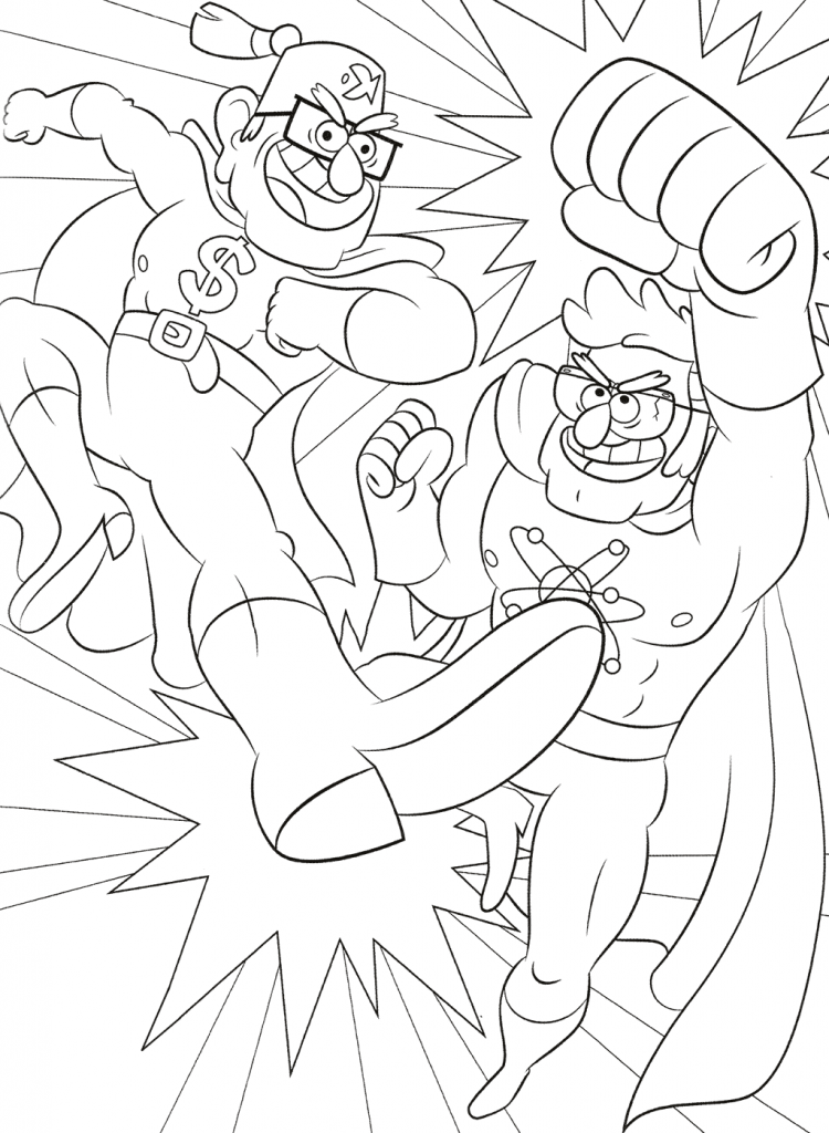 Gravity Falls Action Coloring Pages